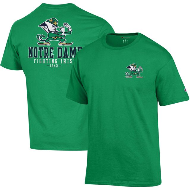 T-shirt Champion Notre Dame Fighting Irish Team Stack 2-Hit vert pour homme