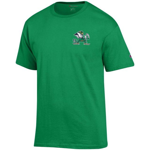T-shirt Champion Notre Dame Fighting Irish Team Stack 2-Hit vert pour homme