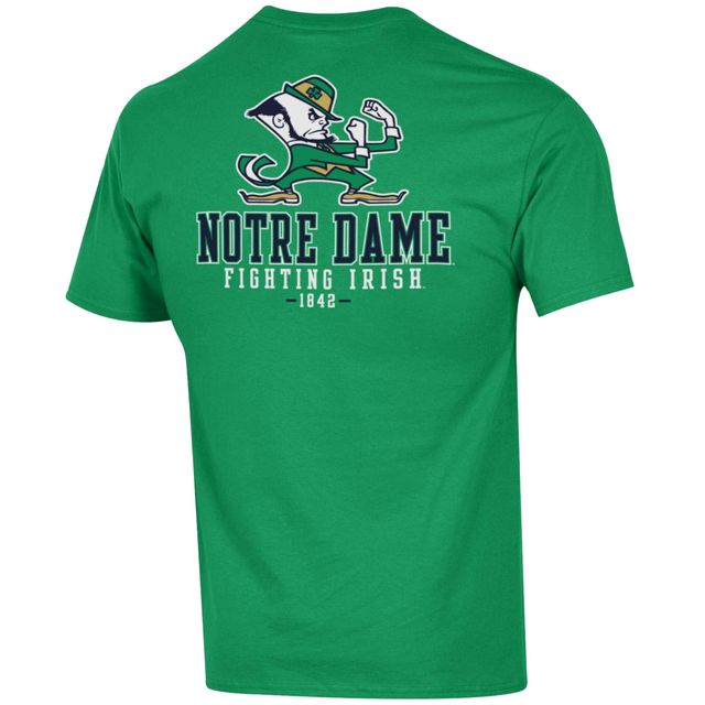 T-shirt Champion Notre Dame Fighting Irish Team Stack 2-Hit vert pour homme