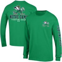 Men's Champion Green Notre Dame Fighting Irish Team Stack 3-Hit Long Sleeve T-Shirt