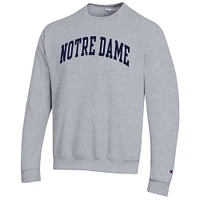 Sweat-shirt en polaire basique Champion Heather Grey de Notre Dame Fighting Irish pour homme