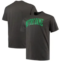 Men's Champion Heathered Charcoal Notre Dame Fighting Irish Big & Tall Arch Team Logo T-Shirt