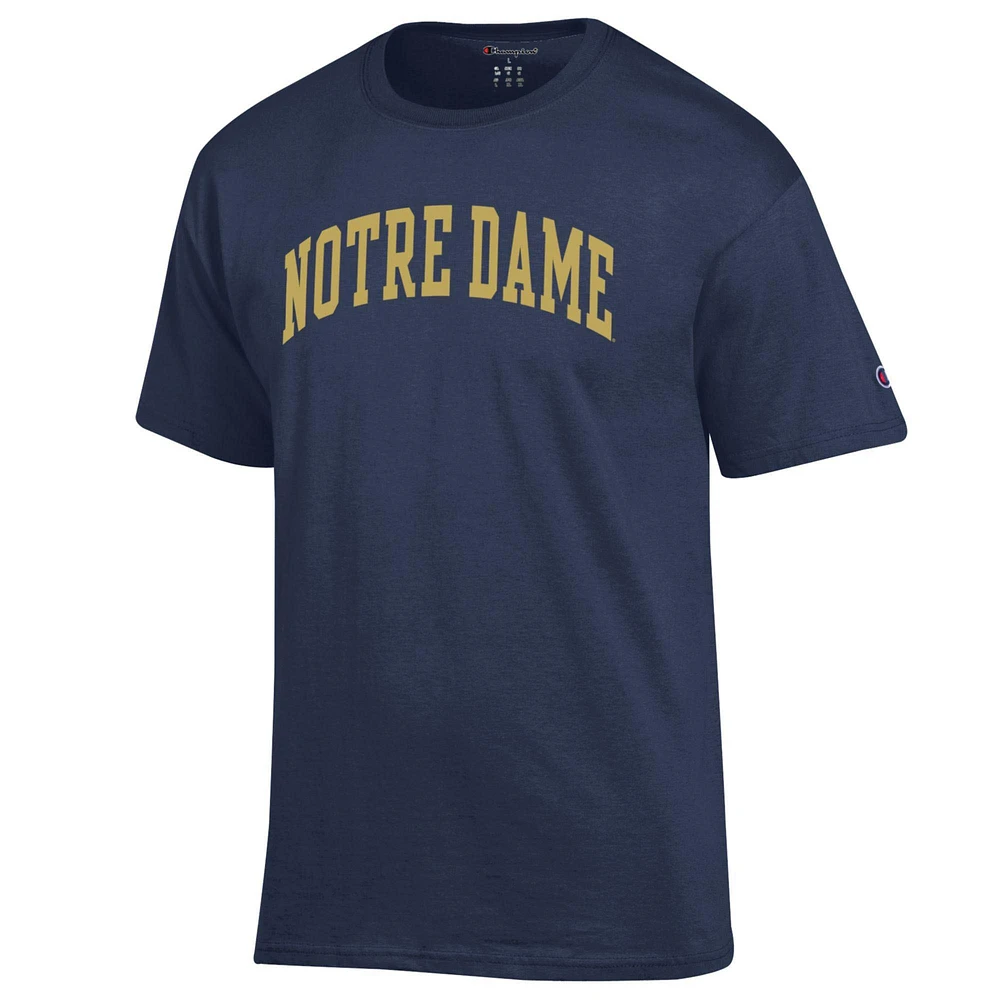 Men's Champion  Navy Notre Dame Fighting Irish Basic Arch T-Shirt