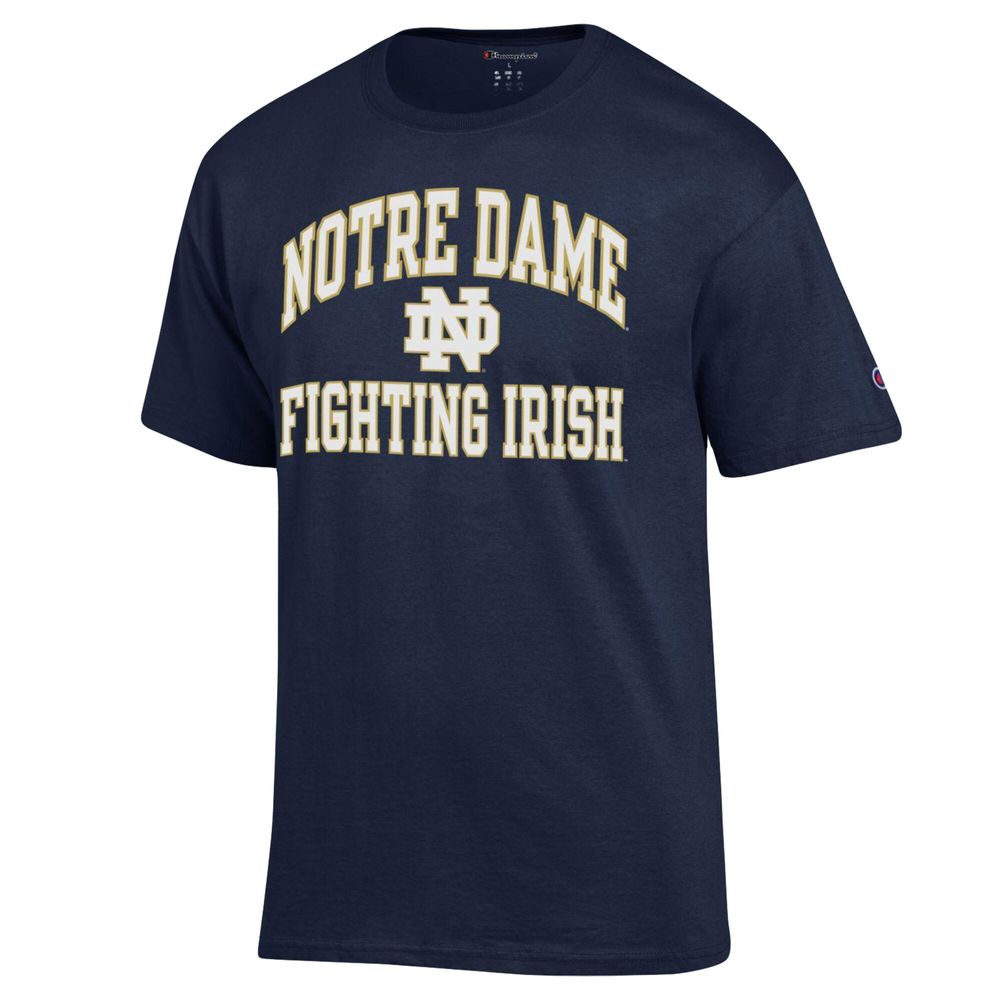 Men's Champion Navy Notre Dame Fighting Irish High Motor T-Shirt