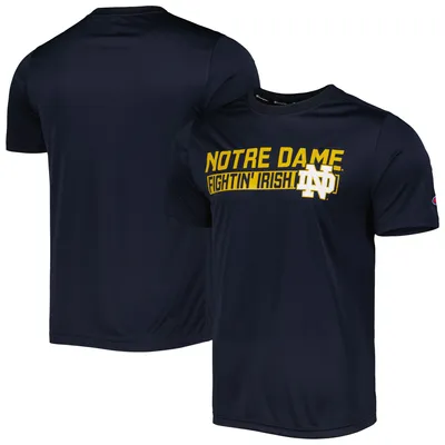 Men's Champion Navy Notre Dame Fighting Irish Stack Logo Hockey