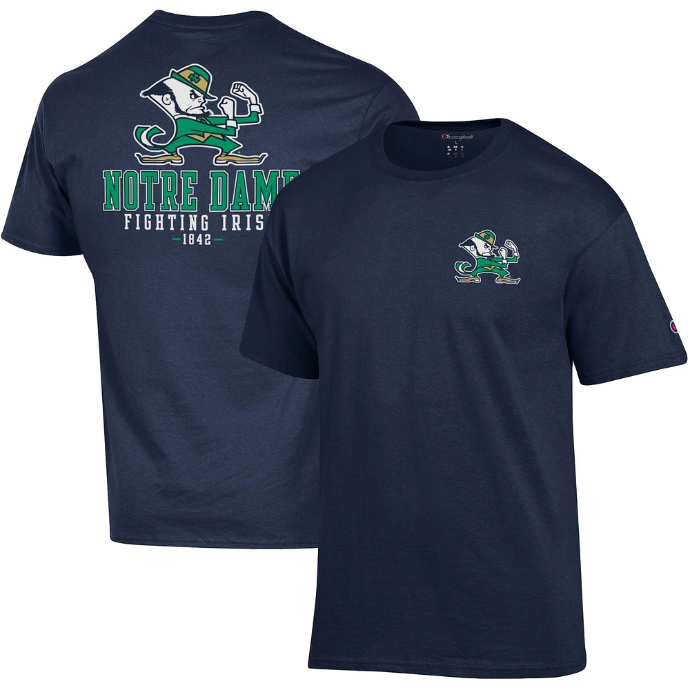 T-shirt bleu marine Champion de l'équipe Fighting Irish Notre Dame pour hommes