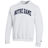 Sweat-shirt en polaire blanc Champion pour homme, motif Fighting Irish de Notre Dame