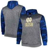 Men's Charcoal Notre Dame Fighting Irish Camo Pullover Hoodie