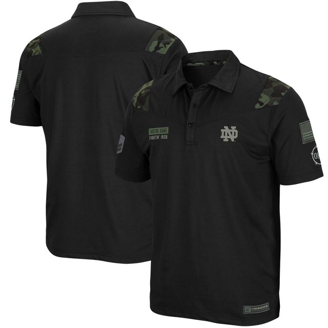 Colosseum Black Notre Dame Fighting Irish OHT Military Appreciation Sierra Polo pour homme