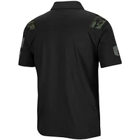 Men's Colosseum Black Notre Dame Fighting Irish OHT Military Appreciation Sierra Polo