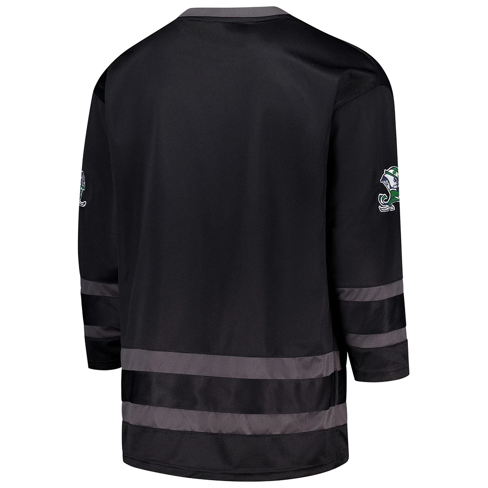 Men's Colosseum Black Notre Dame Fighting Irish On The Ice Hockey Jersey