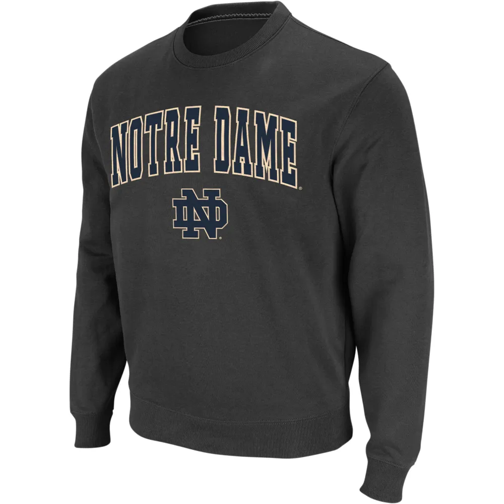 Colosseum Charcoal Notre Dame Fighting Irish Arch & Logo Crew Neck Sweat-shirt pour homme