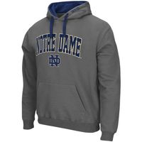 Men's Colosseum Charcoal Notre Dame Fighting Irish Big & Tall Arch Logo 2.0 Pullover Hoodie