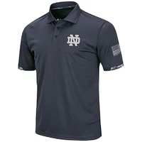 Men's Colosseum Charcoal Notre Dame Fighting Irish Big & Tall OHT Military Appreciation Digital Camo Polo