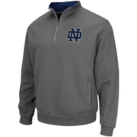 Men's Colosseum Charcoal Notre Dame Fighting Irish Big & Tall Tortugas Quarter-Zip Jacket