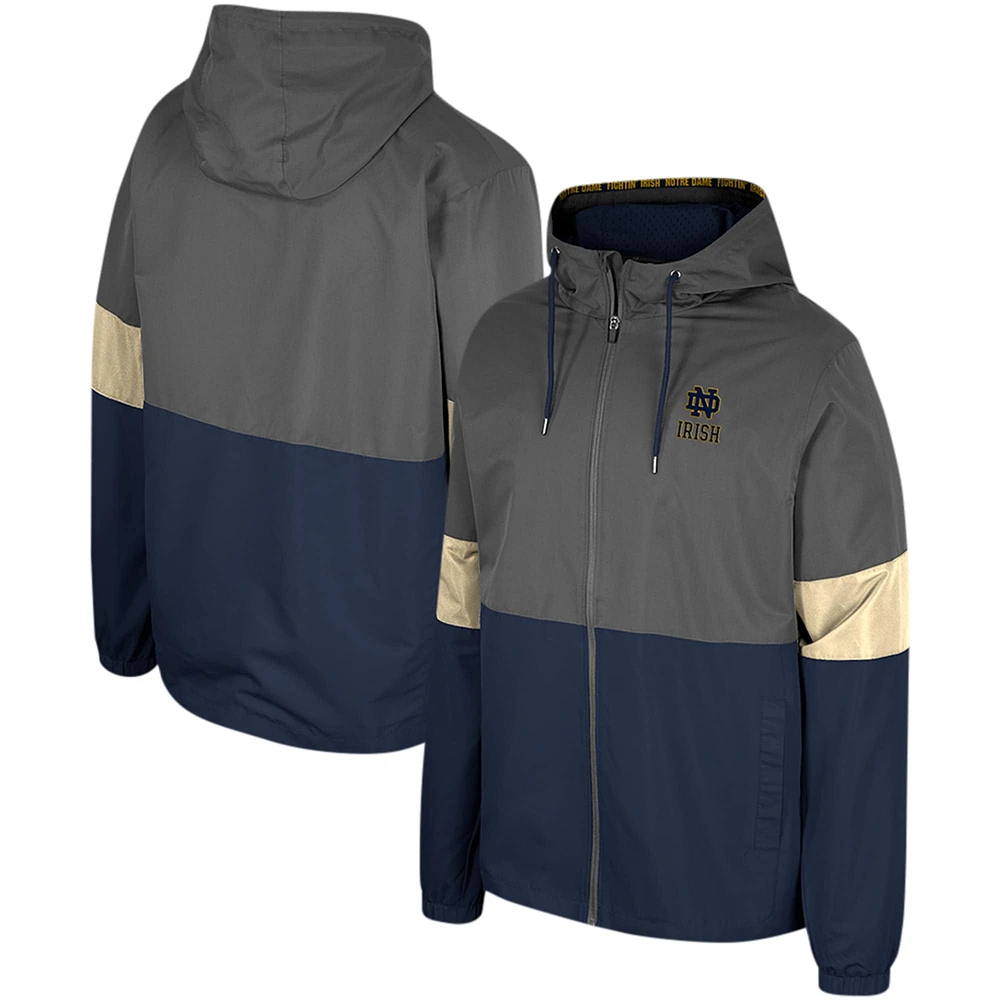 Veste entièrement zippée Colosseum Charcoal Notre Dame Fighting Irish Miles pour hommes