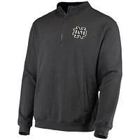 Men's Colosseum Charcoal Notre Dame Fighting Irish Tortugas Logo Quarter-Zip Jacket