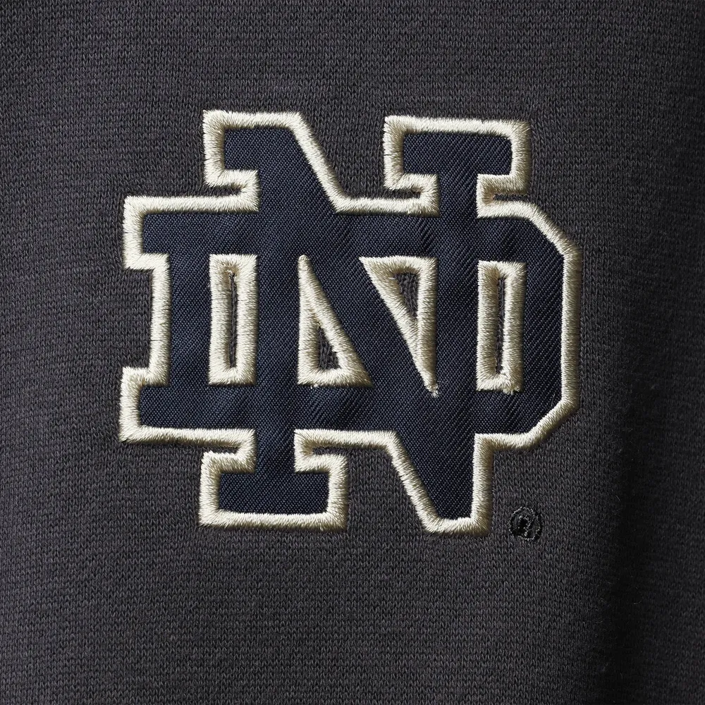 Men's Colosseum Charcoal Notre Dame Fighting Irish Tortugas Logo Quarter-Zip Jacket