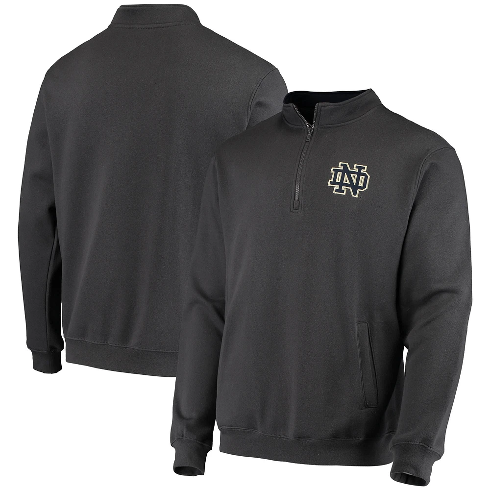 Men's Colosseum Charcoal Notre Dame Fighting Irish Tortugas Logo Quarter-Zip Jacket