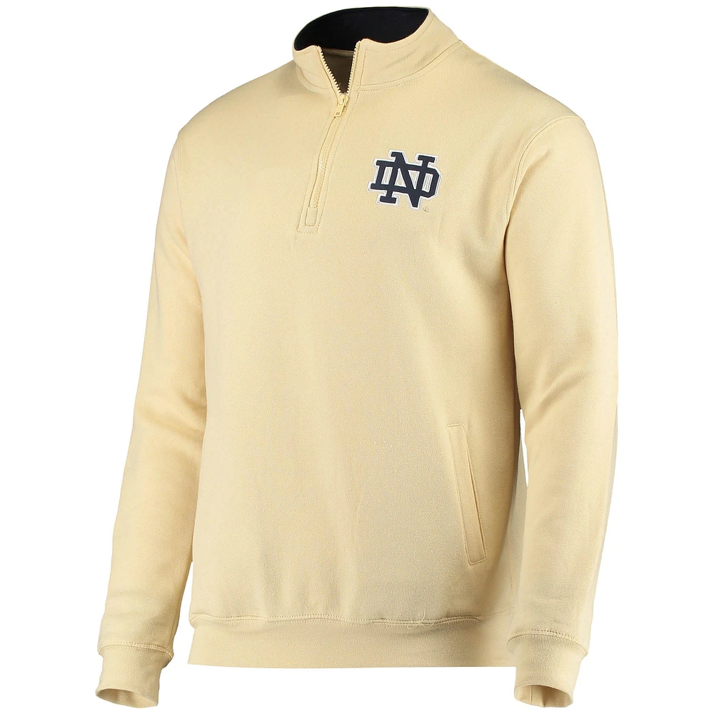 Men's Colosseum Gold Notre Dame Fighting Irish Tortugas Logo Quarter-Zip Jacket