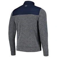 Veste Colosseum Gris/Marine Notre Dame Fighting Irish Putter Herringbone Full-Zip pour homme