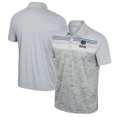 Polo cybernétique irlandais Notre Dame Fighting Colosseum gris pour homme