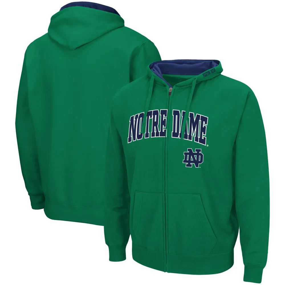 Sweat à capuche Colosseum Green Notre Dame Fighting Irish Arch & Logo 3.0 pour homme