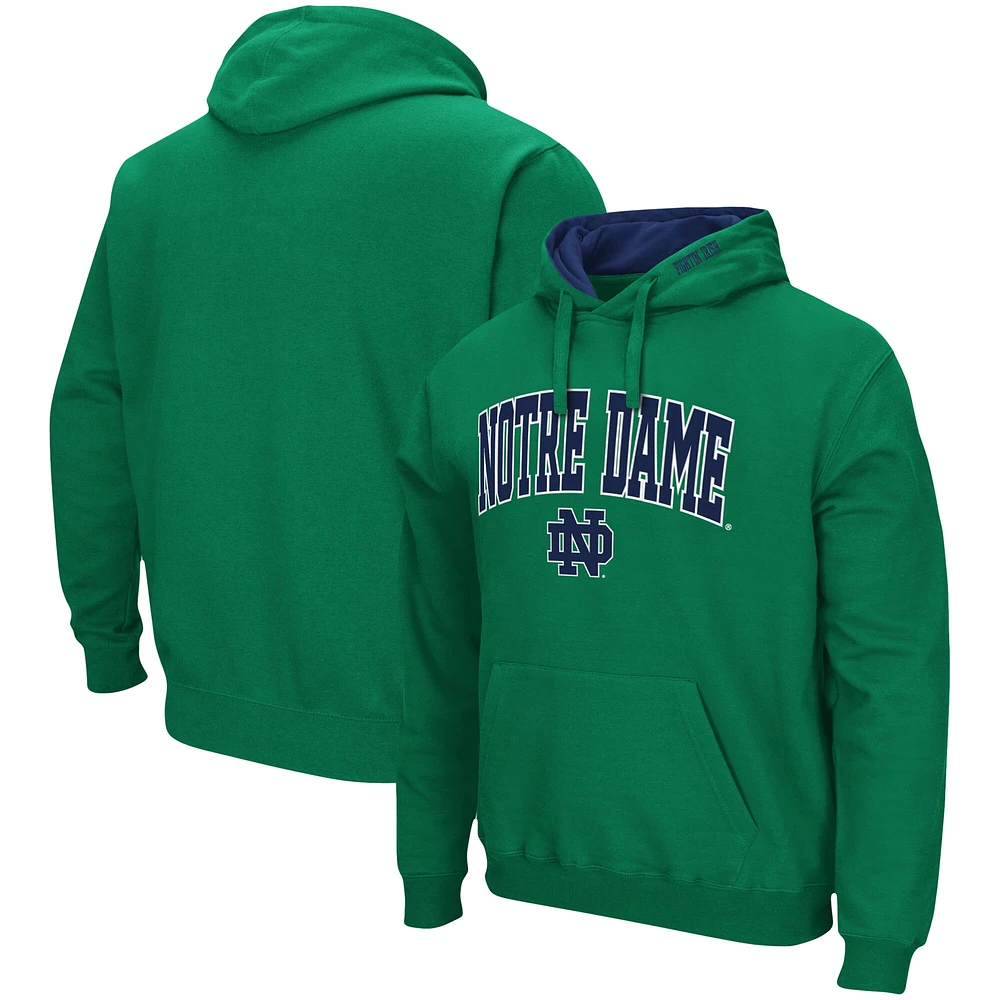 Chandail à capuchon Colosseum Green Notre Dame Fighting Irish Arch & Logo 3.0 pour hommes