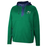 Men's Colosseum Green Notre Dame Fighting Irish Luge 3.0 Quarter-Zip Hoodie