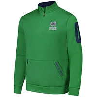 Men's Colosseum Green Notre Dame Fighting Irish Mainframe Quarter-Zip Fleece Jacket