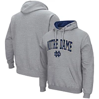 Chandail à capuchon Colosseum gris chiné Notre Dame Fighting Irish Arch & Logo 3.0 pour hommes