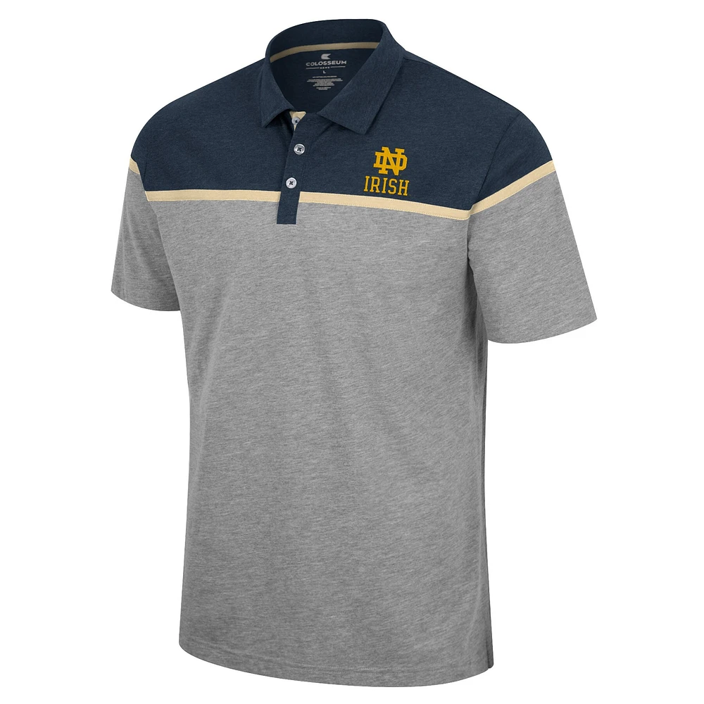 Colosseum Heather Grey Notre Dame Fighting Irish Chamberlain Polo Homme