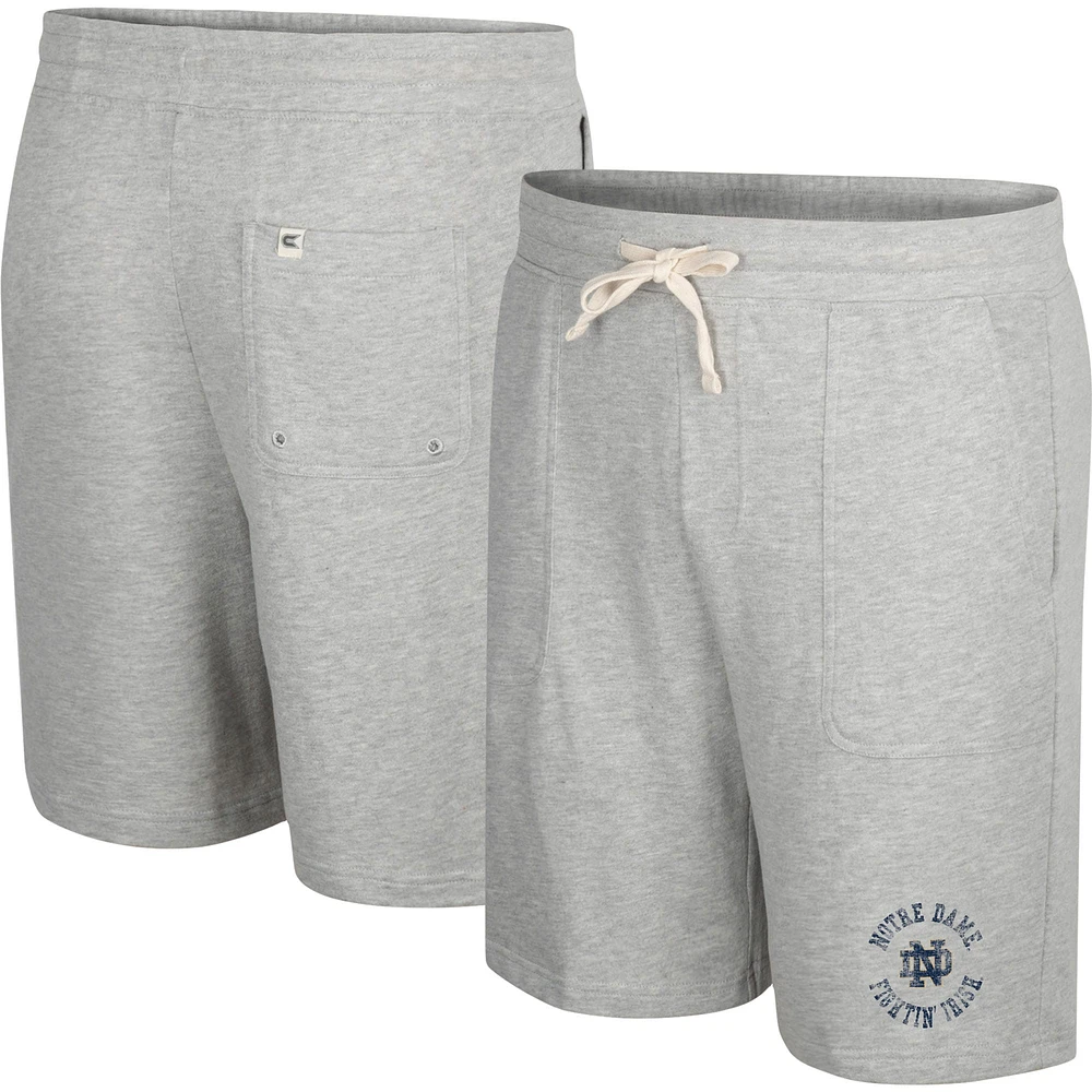 Men's Colosseum Heather Gray Notre Dame Fighting Irish Love To Hear This Terry Shorts