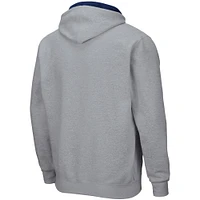 Men's Colosseum Heathered Gray Notre Dame Fighting Irish Arch & Logo 3.0 Full-Zip Hoodie