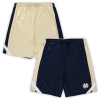 Men's Colosseum Navy/Gold Notre Dame Fighting Irish Big & Tall Team Reversible Shorts