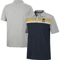 Colosseum Navy/Heather Grey Notre Dame Fighting Irish Caddy Polo léger pour homme