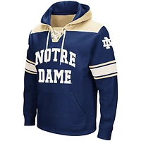 Men's Colosseum Navy Notre Dame Fighting Irish 2.0 Lace-Up Pullover Hoodie