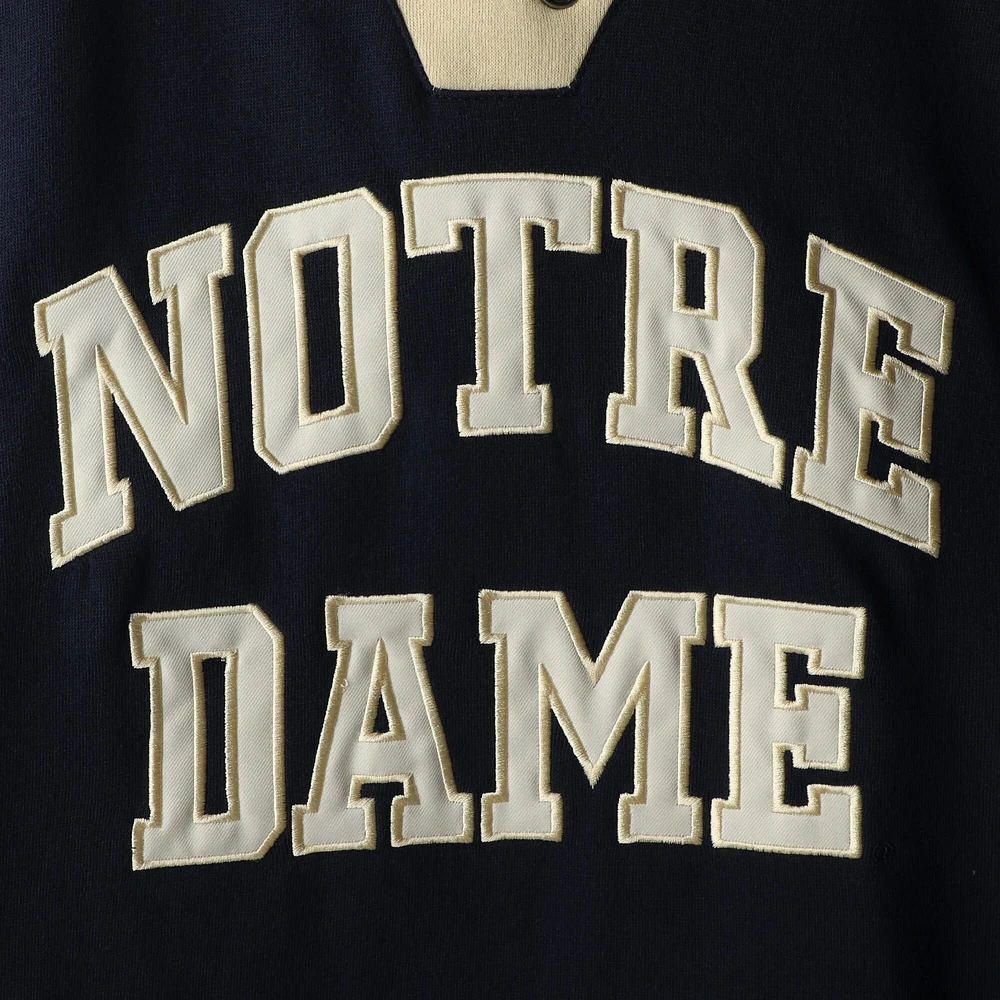 Men's Colosseum Navy Notre Dame Fighting Irish 2.0 Lace-Up Pullover Hoodie