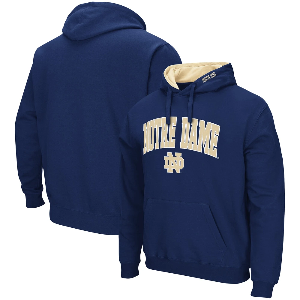 Sweat à capuche Colosseum Navy Notre Dame Fighting Irish Arch & Logo 3.0 pour homme