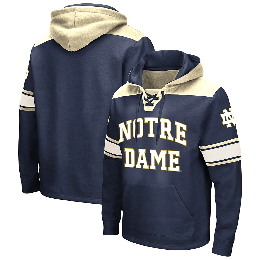 Chandail à capuchon lacets Notre Dame Fighting Irish Big & Tall Colosseum Navy pour hommes