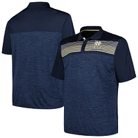 Men's Colosseum Navy Notre Dame Fighting Irish Big & Tall Langmore Polo