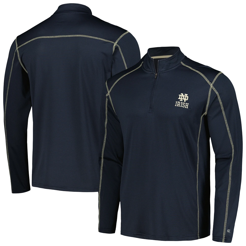 Men's Colosseum Navy Notre Dame Fighting Irish Cameron Quarter-Zip Windshirt