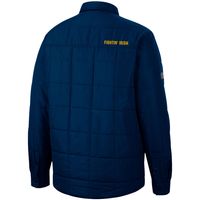 Men's Colosseum Navy Notre Dame Fighting Irish Detonate Quilted Full-Snap Jacket