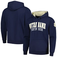 Men's Colosseum Navy Notre Dame Fighting Irish Double Arch Pullover Hoodie