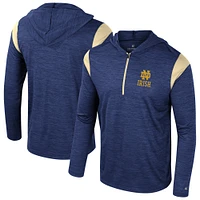 Men's Colosseum Navy Notre Dame Fighting Irish Dozer Half-Zip Windshirt