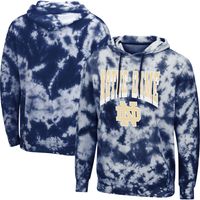 Men's Colosseum Navy Notre Dame Fighting Irish Fanatic Tie-Dye Pullover Hoodie