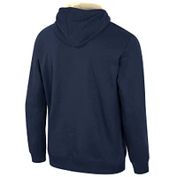 Men's Colosseum Navy Notre Dame Fighting Irish Half-Zip Hoodie