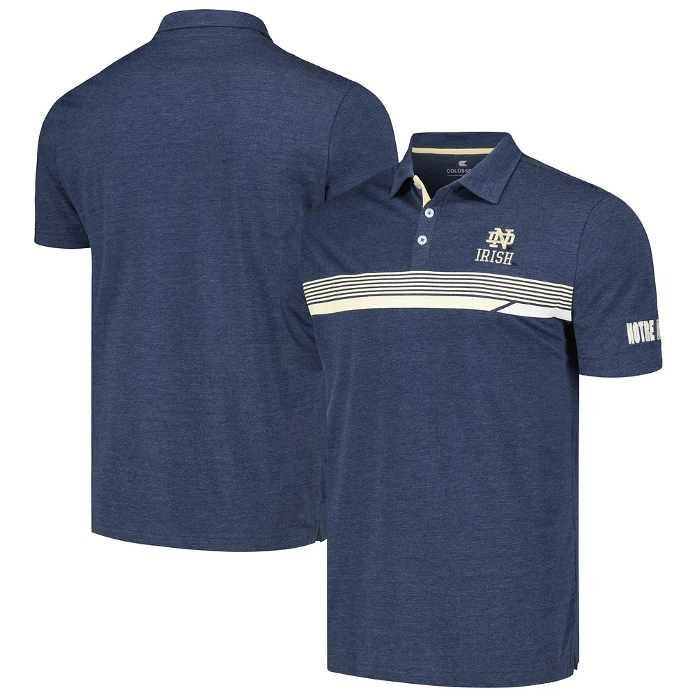 Men's Colosseum  Navy Notre Dame Fighting Irish No Problemo Polo