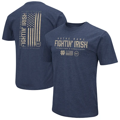 Colosseum Navy Notre Dame Fighting Irish OHT Military Appreciation Flag 2.0 T-shirt pour homme