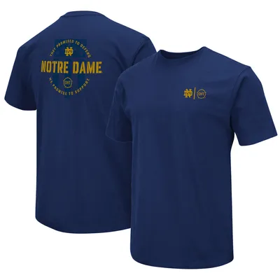 T-shirt Colosseum Navy Notre Dame Fighting Irish OHT Military Appreciation pour homme